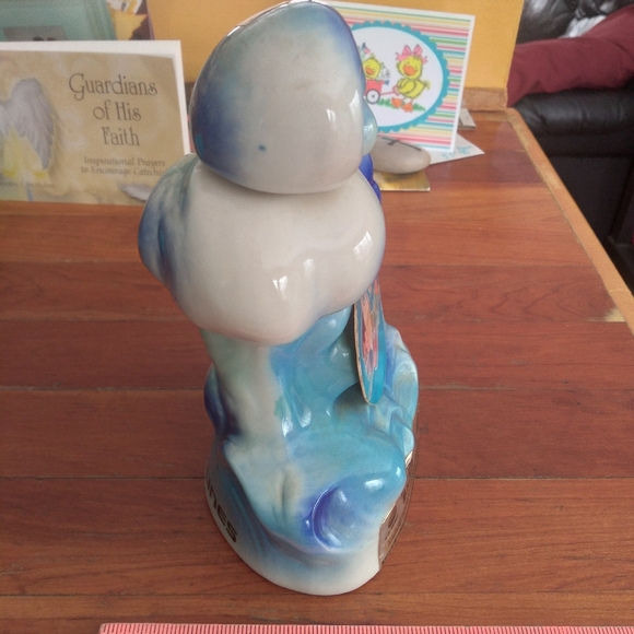 Jim Beam UNITED AIRLINES HAWAIIAN Open WHISKEY Decanter Blue Hawaii EVC LIQUOR - Picture 6 of 12